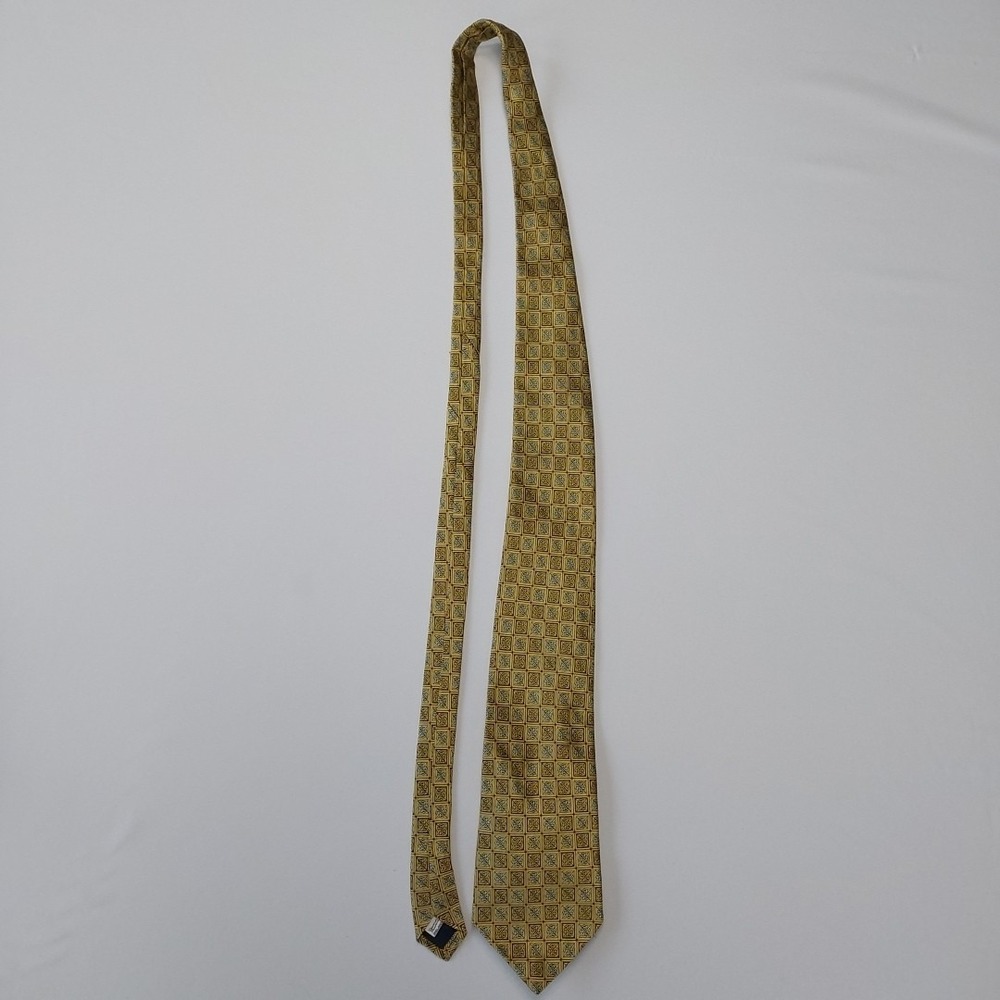 Patrick Francis Silk Celtic Tie‎ Symbols Ireland Irish W3.75xL57 Gold